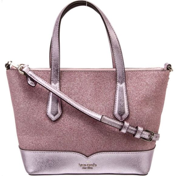 kate spade Handbags - Kate Spade NY Pink Lola Glitter Tote and Wallet *SET*